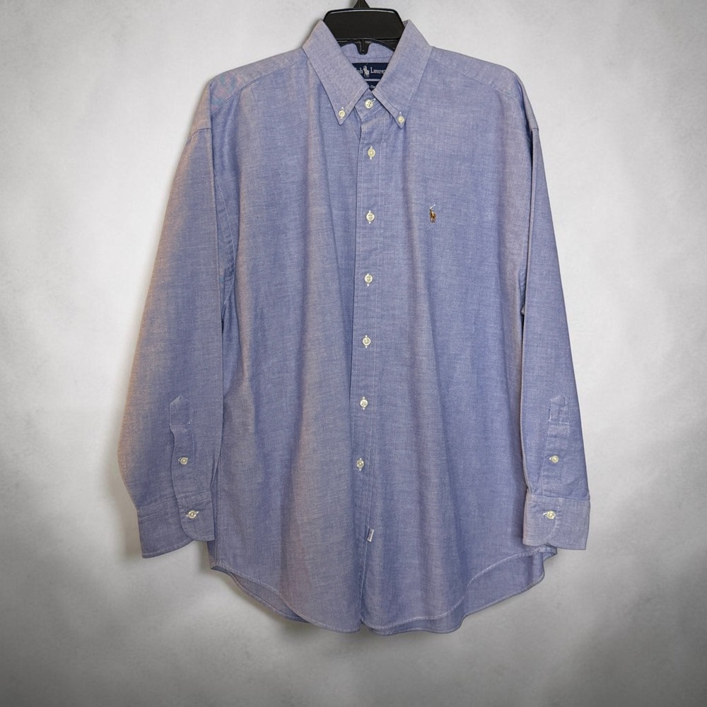 Ralph Lauren The Big Oxford Shirt Mens XL Blue Long Sleeve Button Down Cotton